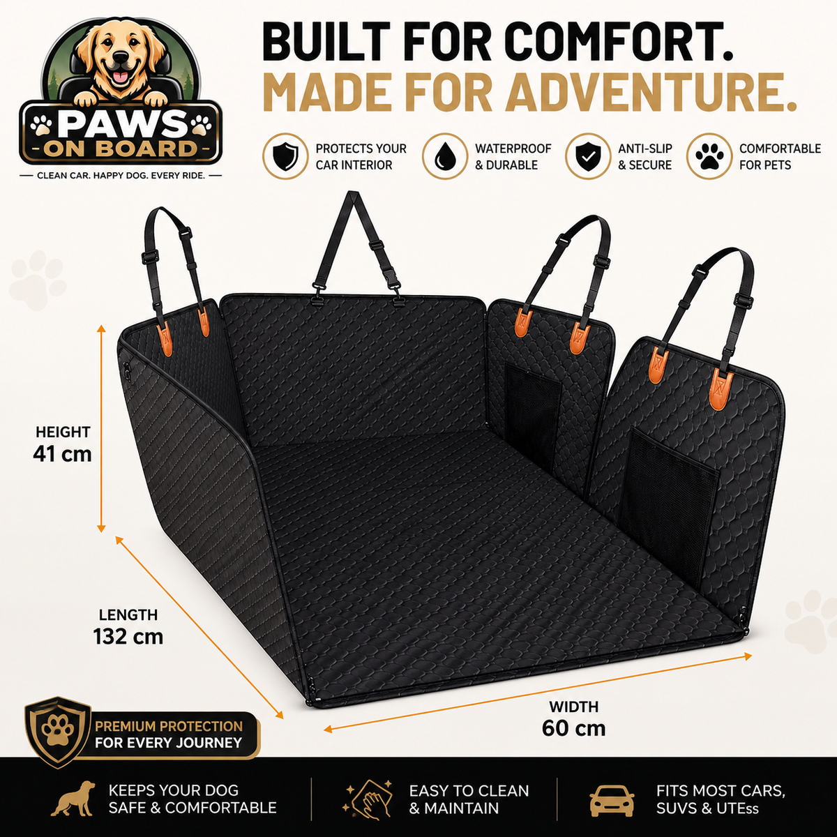 Hard Base Dog Seat Cover